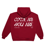 COME AS YOU ARE HOODIE (bordeaux)