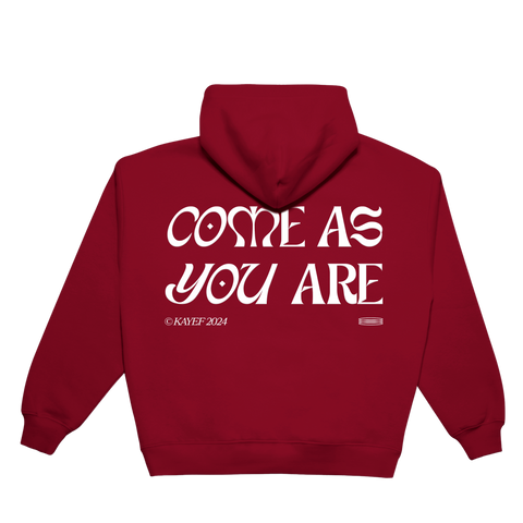 COME AS YOU ARE HOODIE (bordeaux)