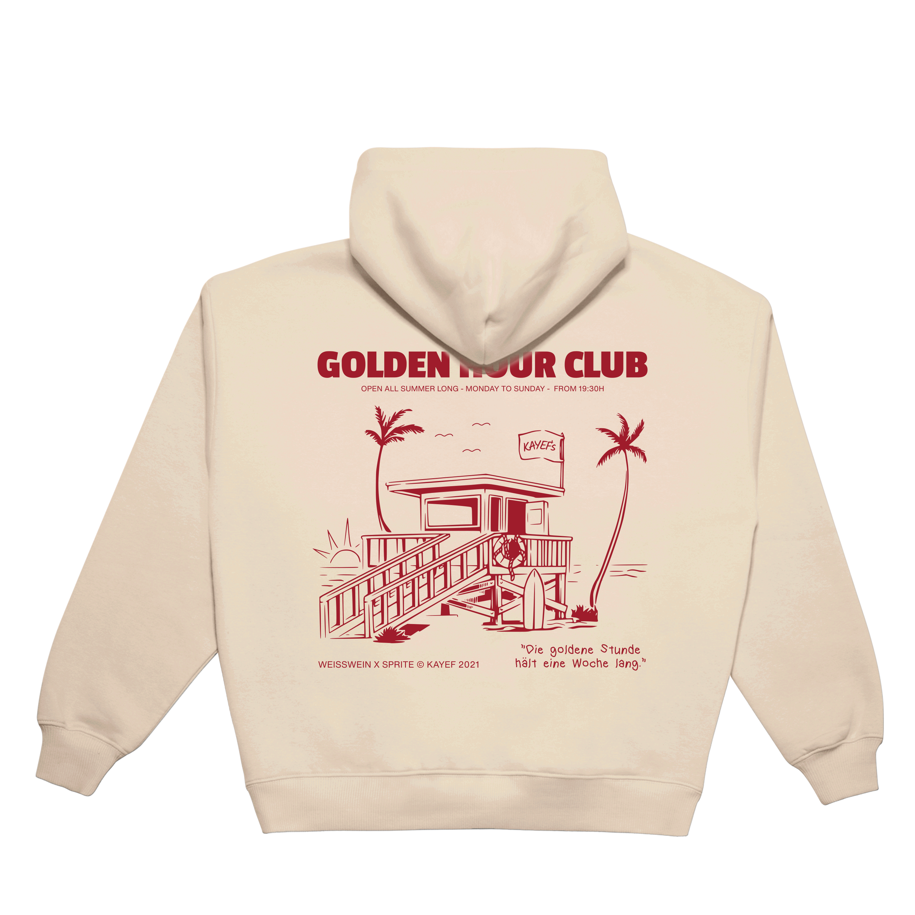 GOLDEN HOUR CLUB Hoodie (creme)