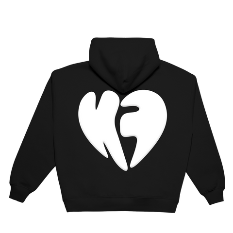 KF HEART HOODIE (black)