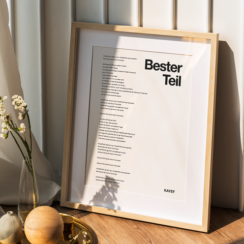 BESTER TEIL Lyrics Poster