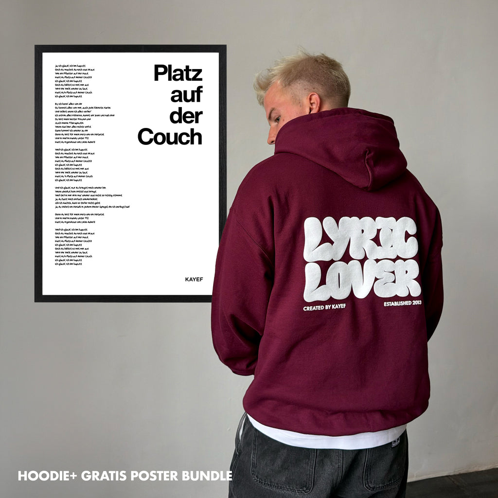 Platz auf der Couch Lyric Lover Hoodie Bundle