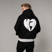 KF HEART HOODIE (black)