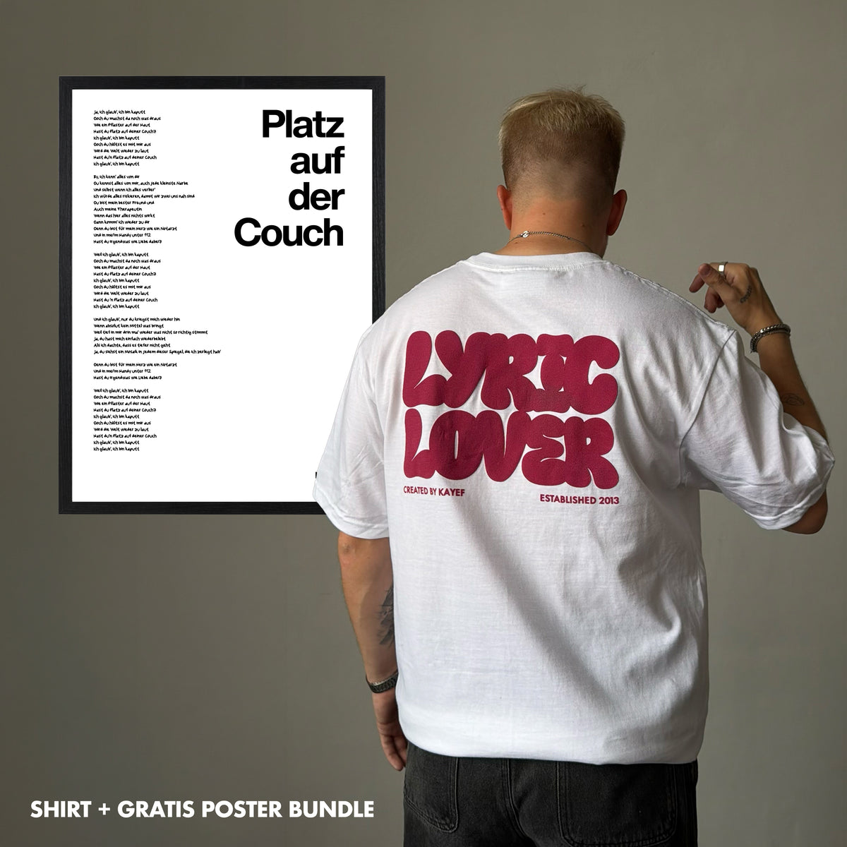 Platz auf der Couch Lyric Lover T-Shirt Bundle