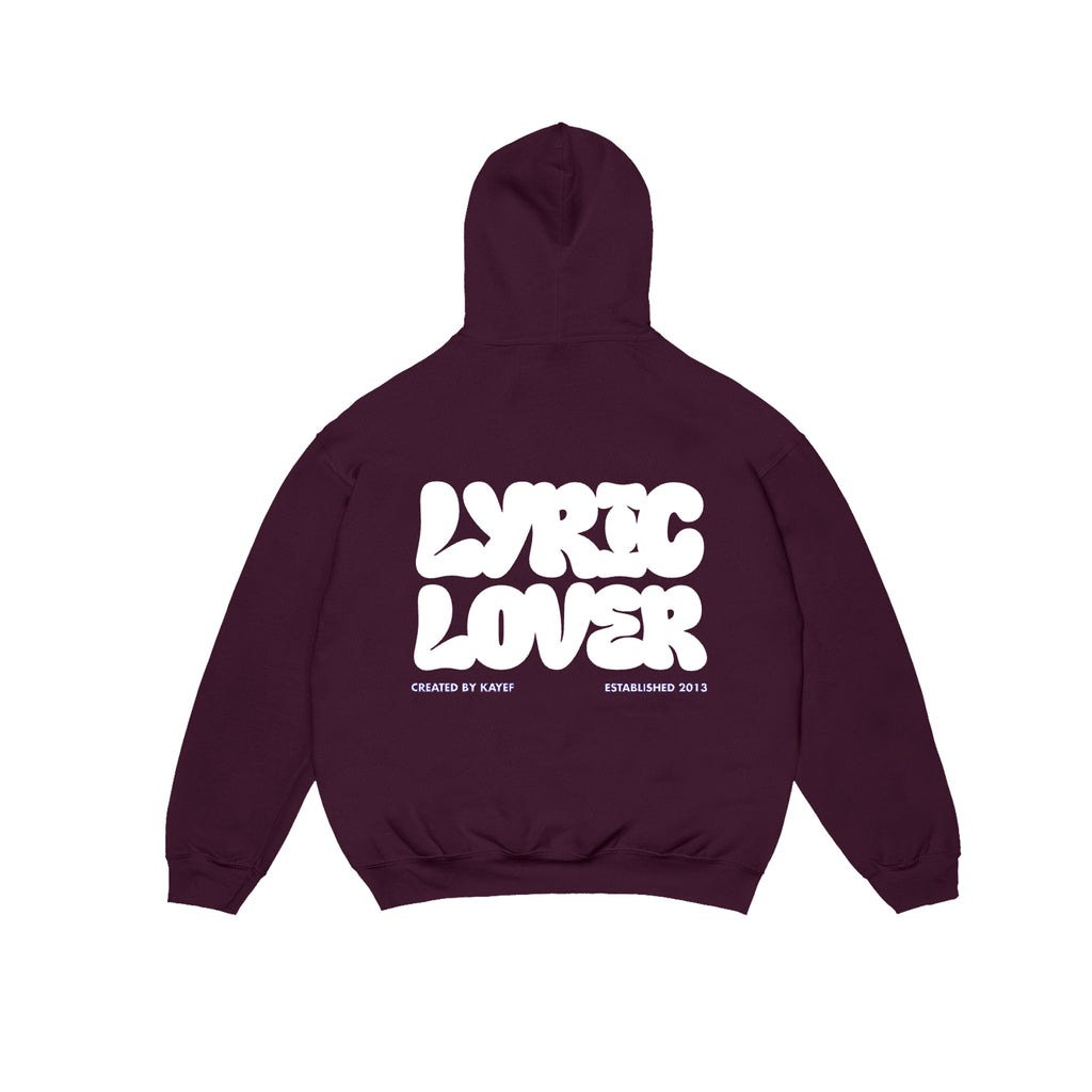 Lyric Lover Hoodie (Maroon)