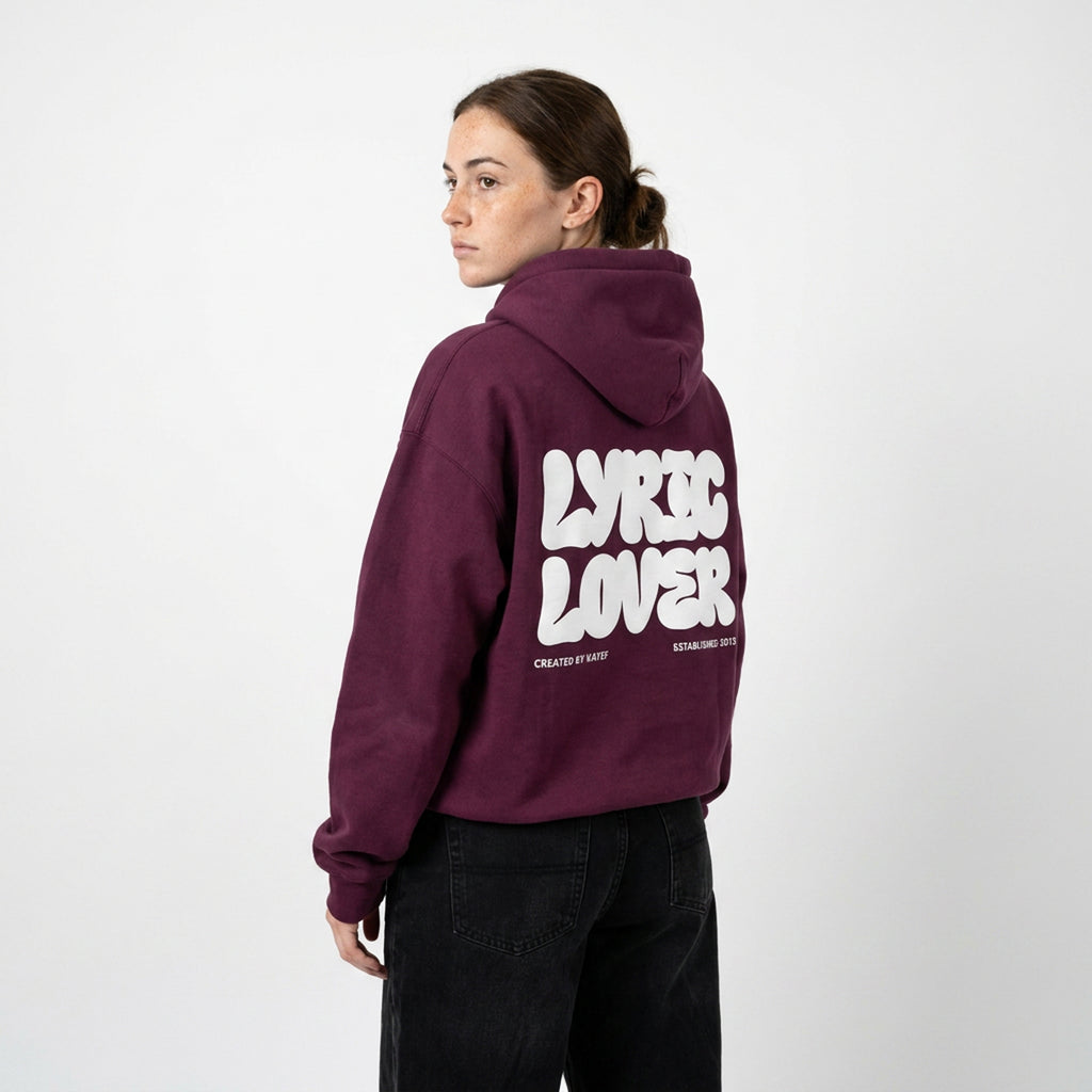 Lyric Lover Hoodie (Maroon)