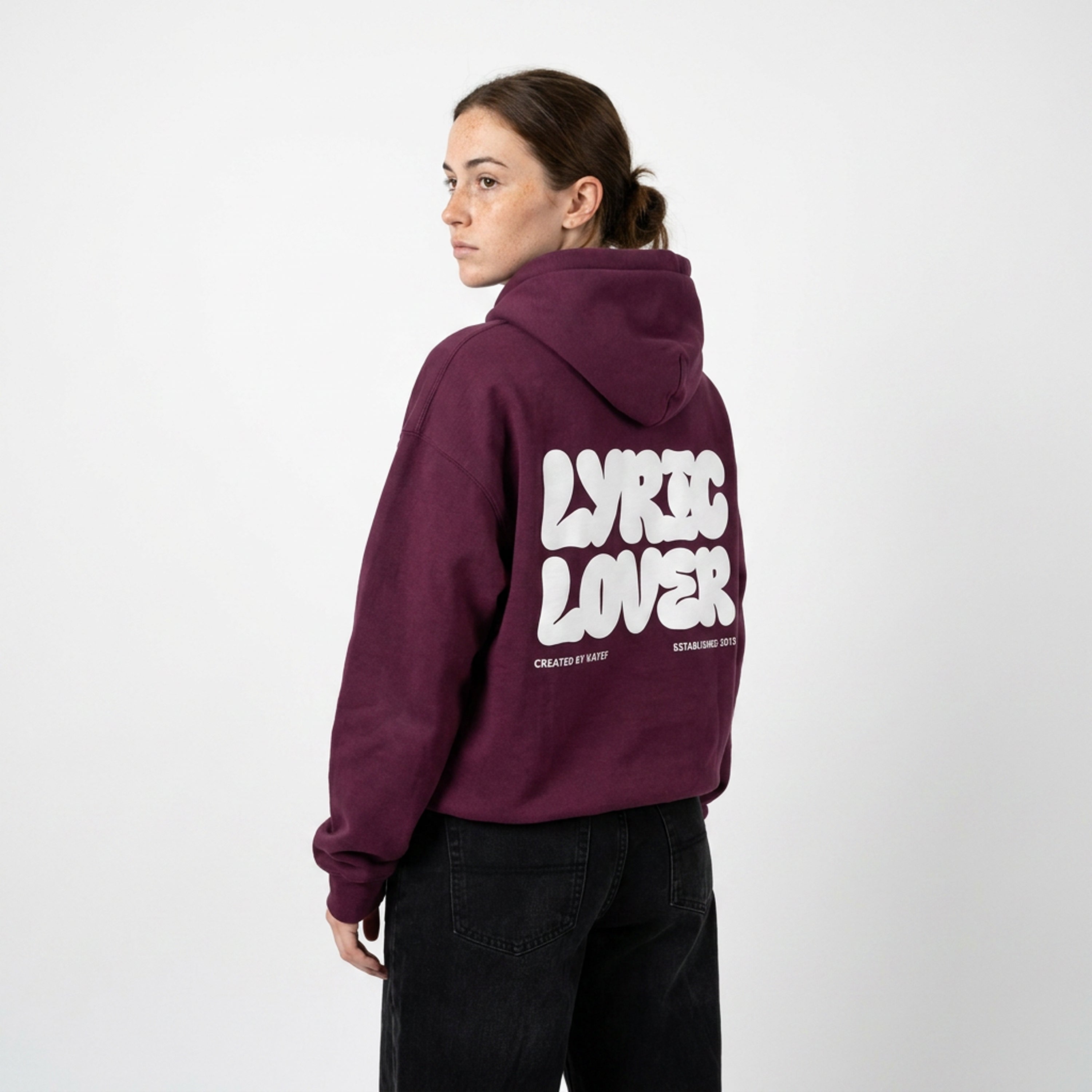 Lyric Lover Hoodie (Maroon)