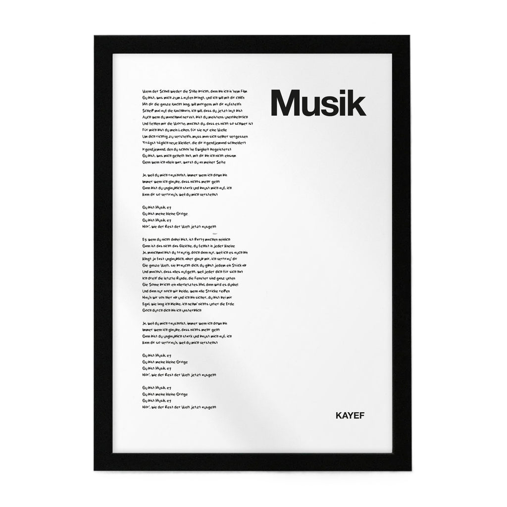 MUSIK Lyrics Poster