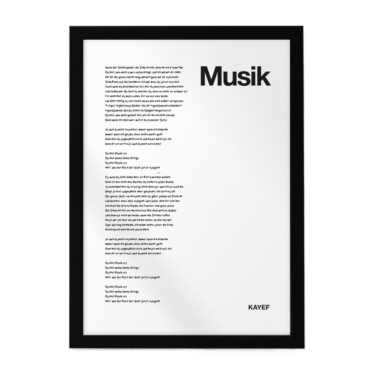 MUSIK Lyrics Poster