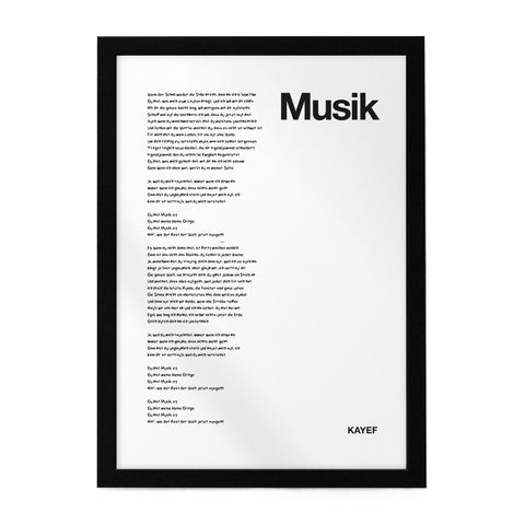 MUSIK Lyrics Poster