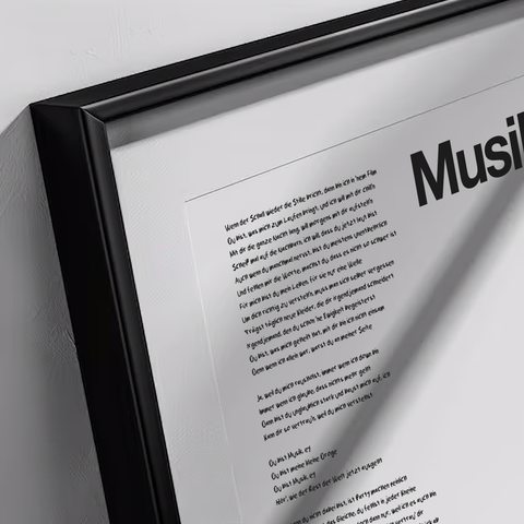 MUSIK Lyrics Poster