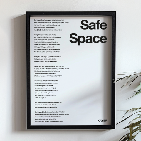 SAFE SPACE Lyrics Poster