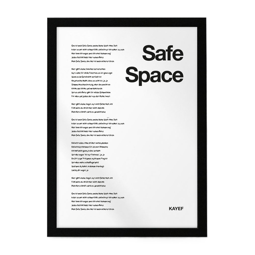 SAFE SPACE Lyrics Poster