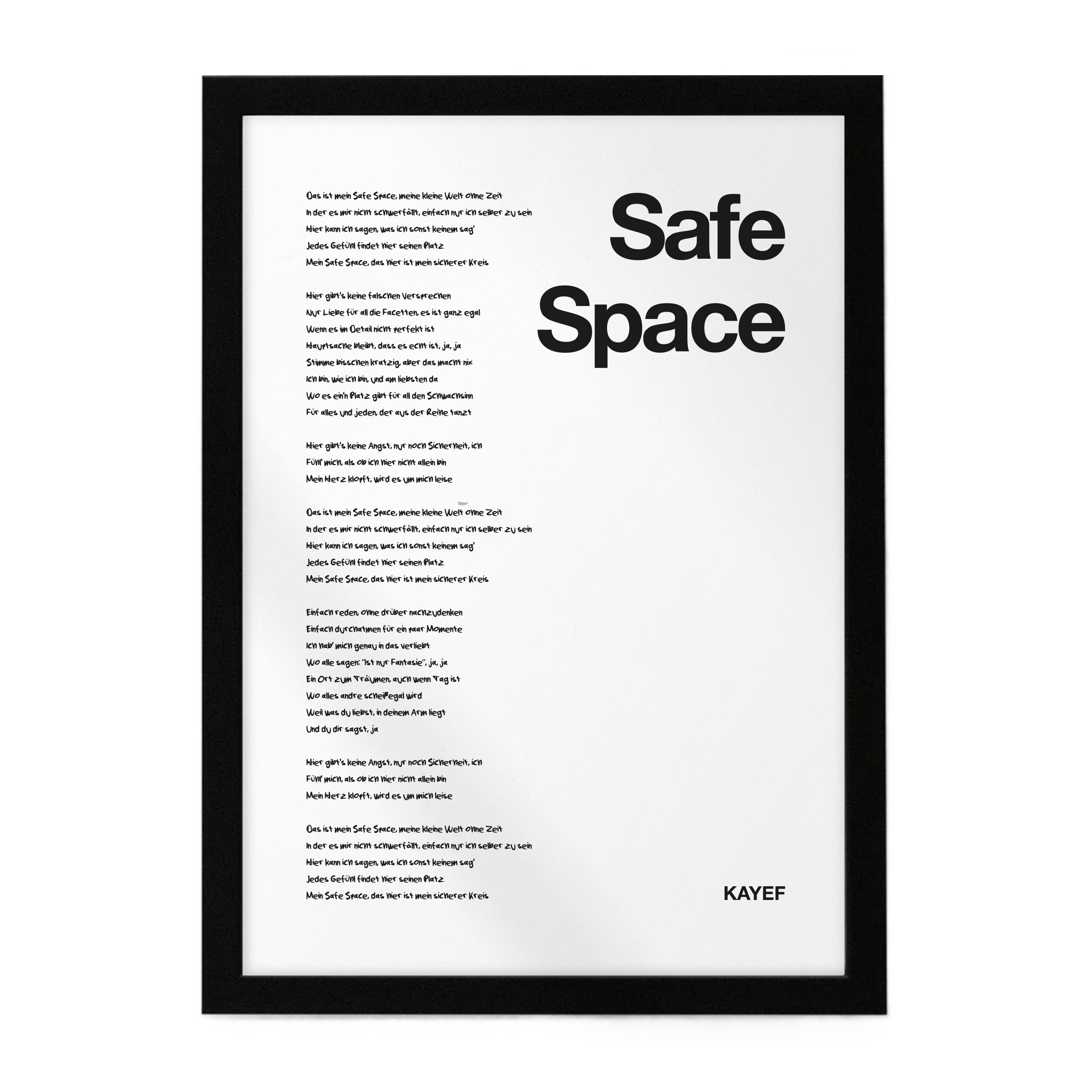 SAFE SPACE Lyrics Poster