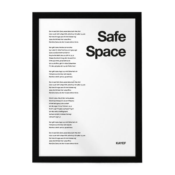 SAFE SPACE Lyrics Poster