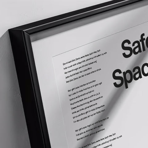 SAFE SPACE Lyrics Poster