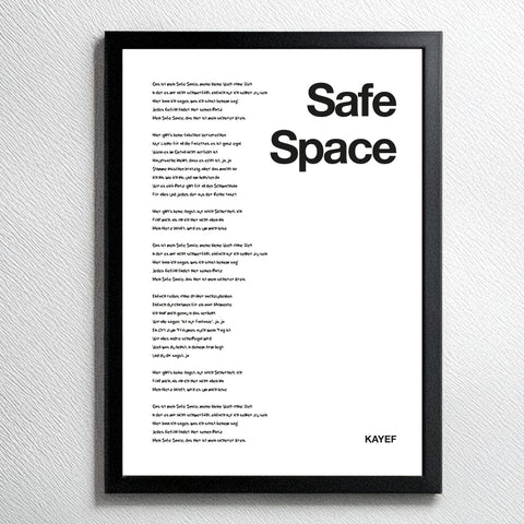 SAFE SPACE Lyrics Poster