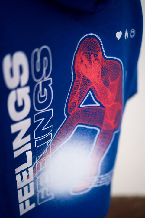 FEELINGS HOLOGRAPHIC HOODY (blue)