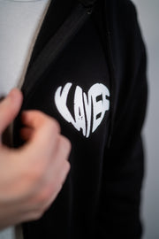 FEELINGS HOLOGRAPHIC ZIP HOODY (black)