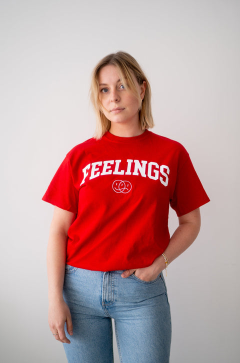 FEELINGS COLLEGE SHIRT (red)